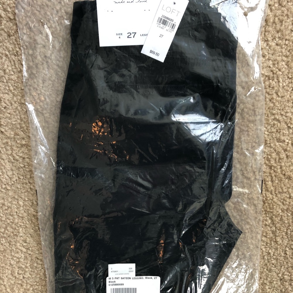 Loft sateen leggings with pockets